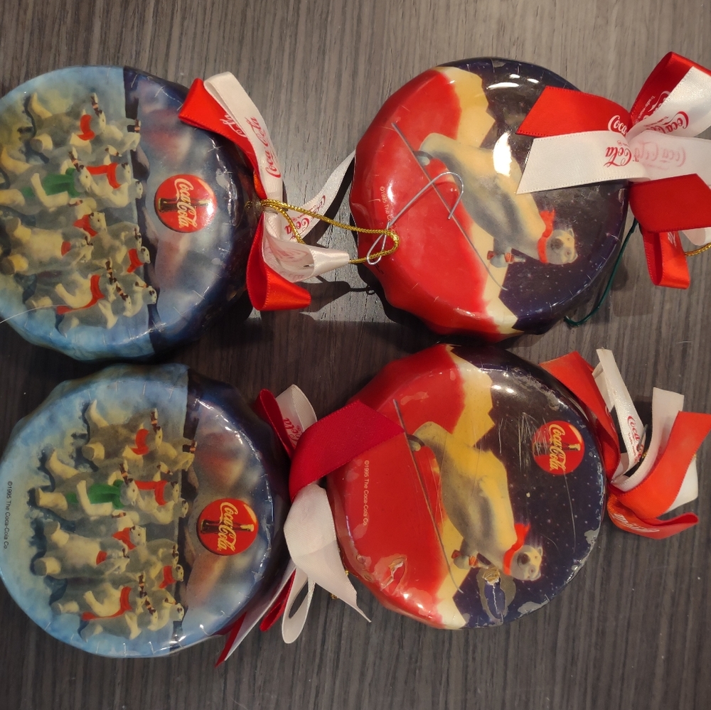 Coca-Cola Ornaments Lot of 4
